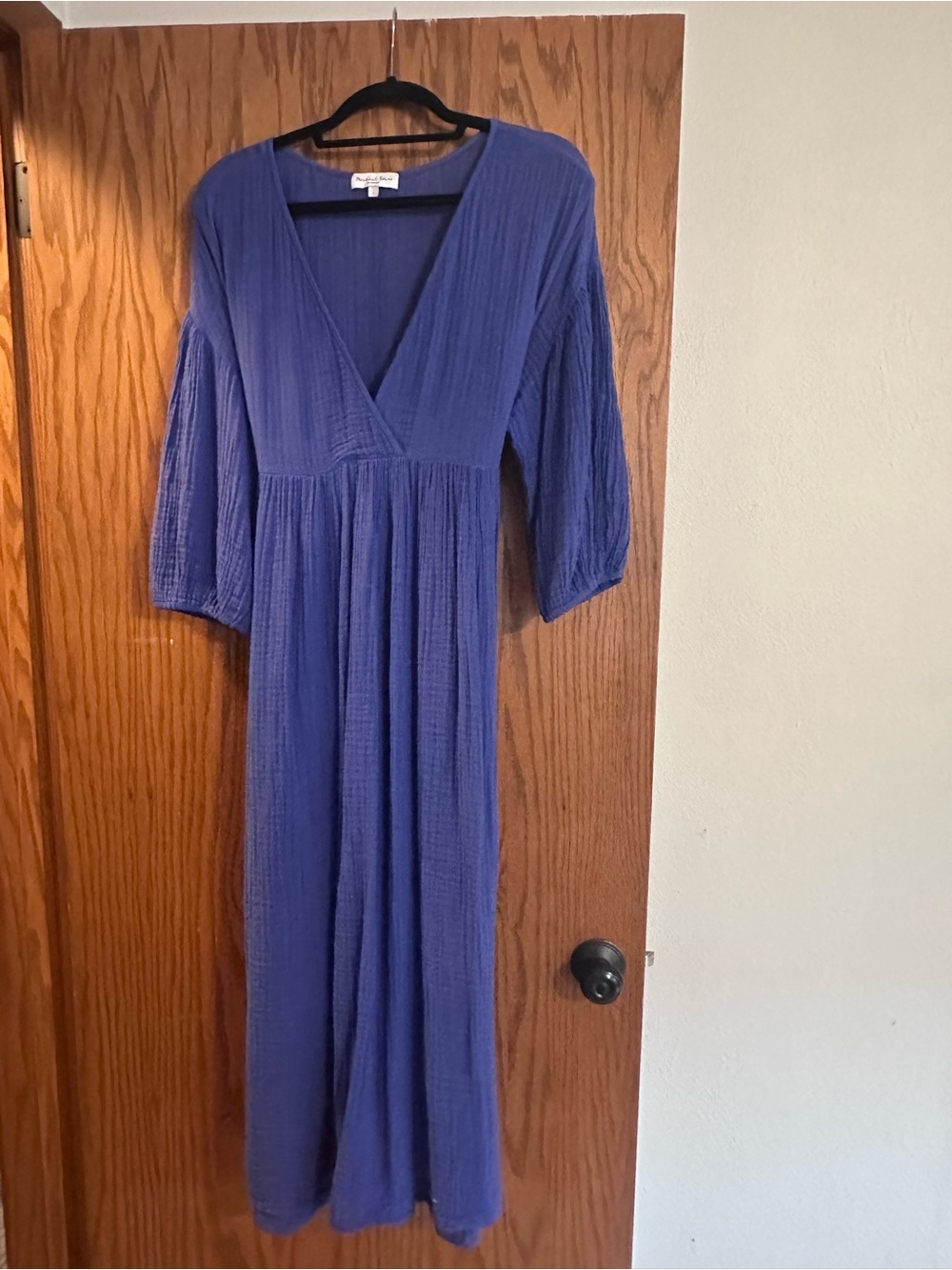 Michael Stars Periwinkle Blue V-Neck Maxi Dress